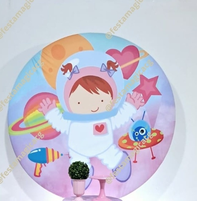 Painel Astronauta Baby Feminino  - Olivete Filgueira