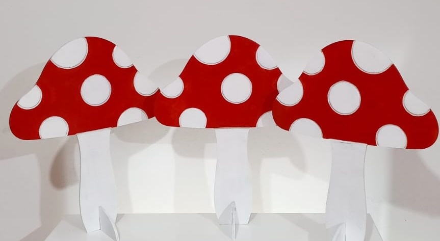Cogumelo Vermelho 30Cm - Olivete Filgueira