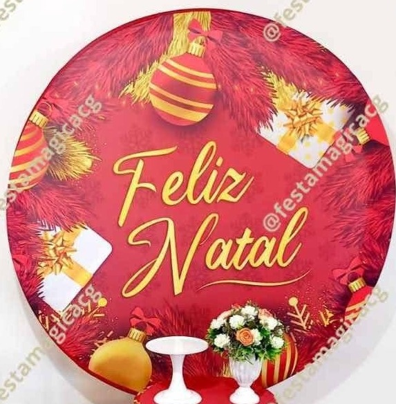 Capa Painel Feliz Natal Vermelho  - Olivete Filgueira