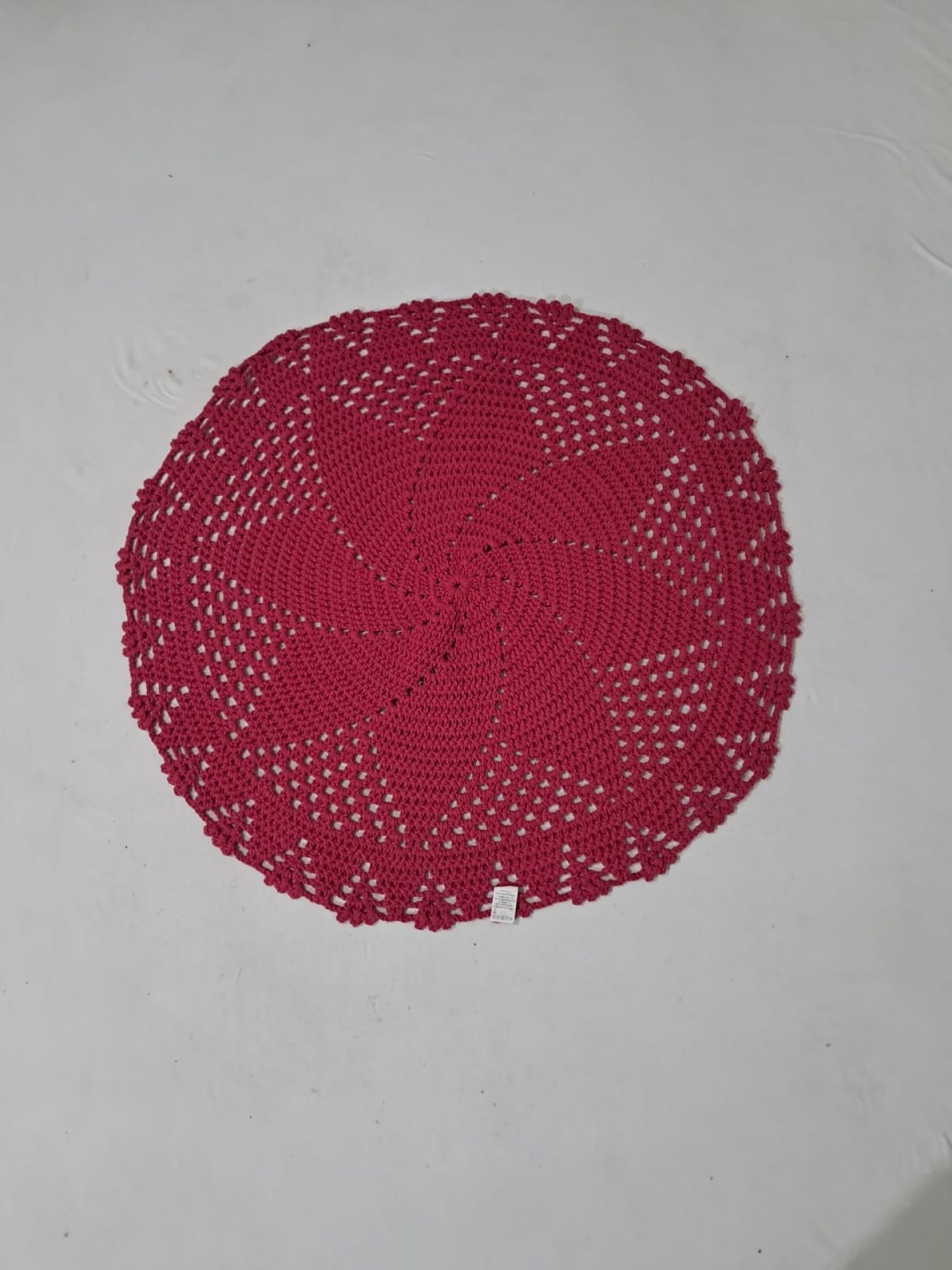 Tapete Redondo 1X1 Crochê Pink - Olivete Filgueira