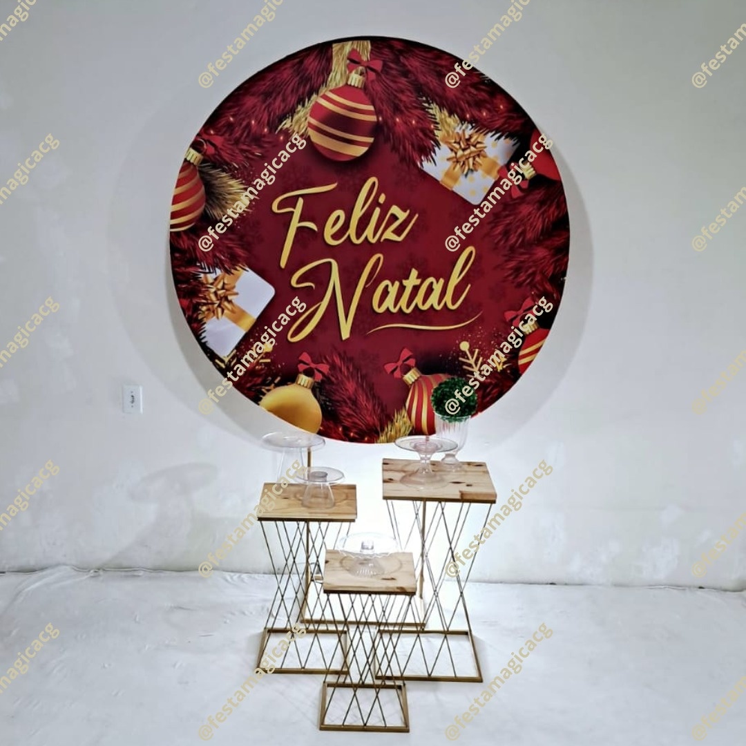 K1 Feliz Natal Vermelho Mesinha - Olivete Filgueira