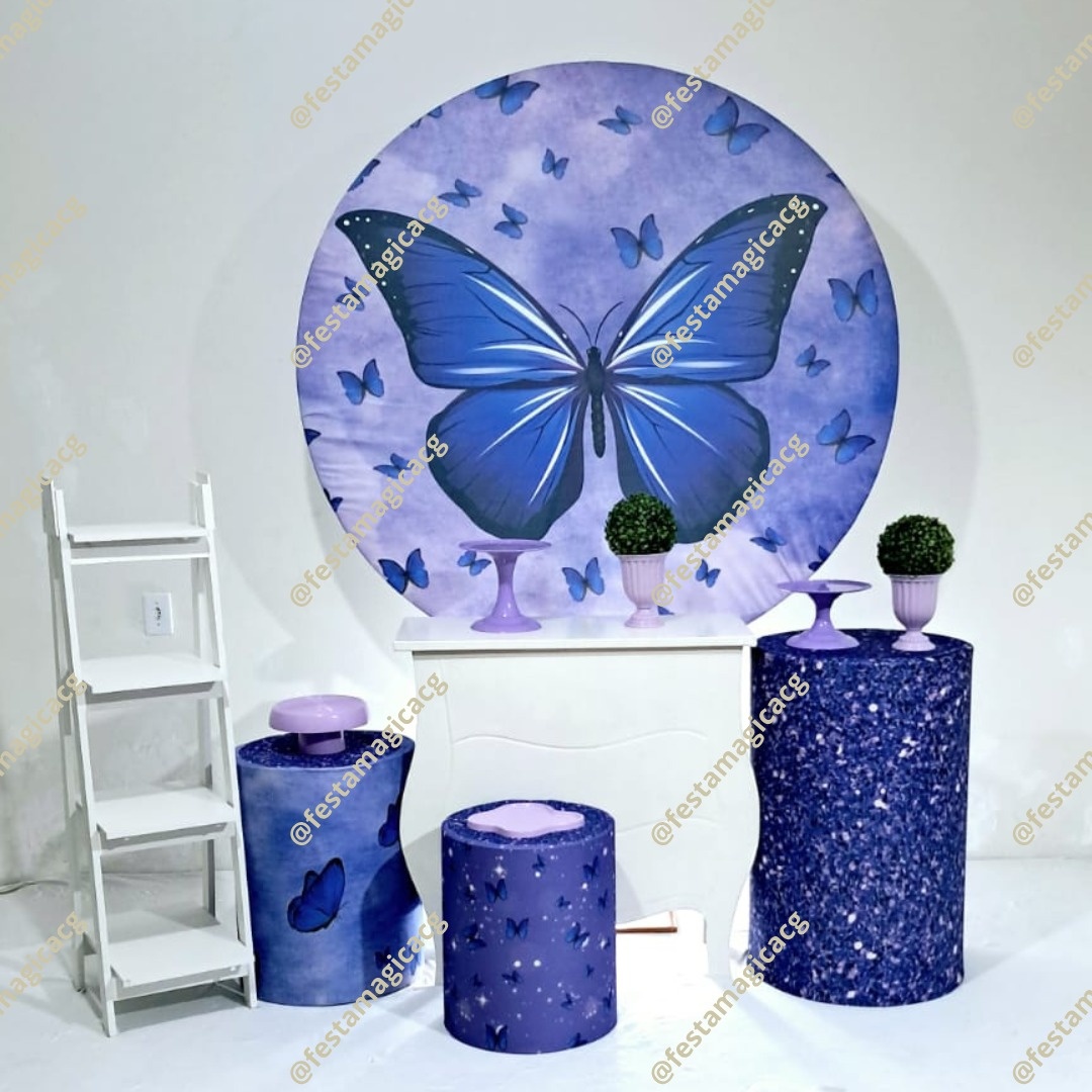 K2 Borboleta Lilas E Azul - Olivete Filgueira