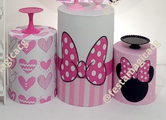 Capas Cilindros Minnie Rosa - Olivete Filgueira