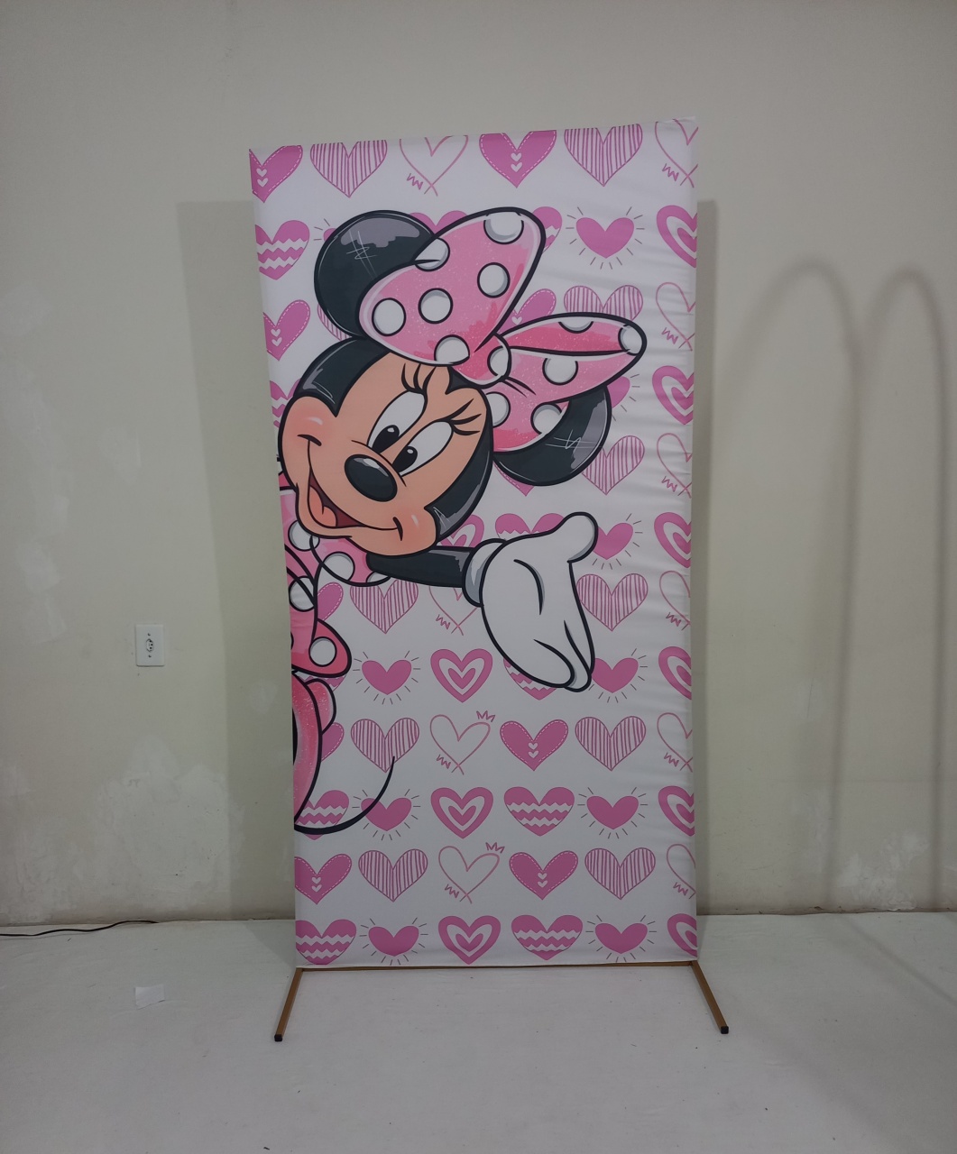 Painel Romano Retangular Minnie Rosa - Olivete Filgueira