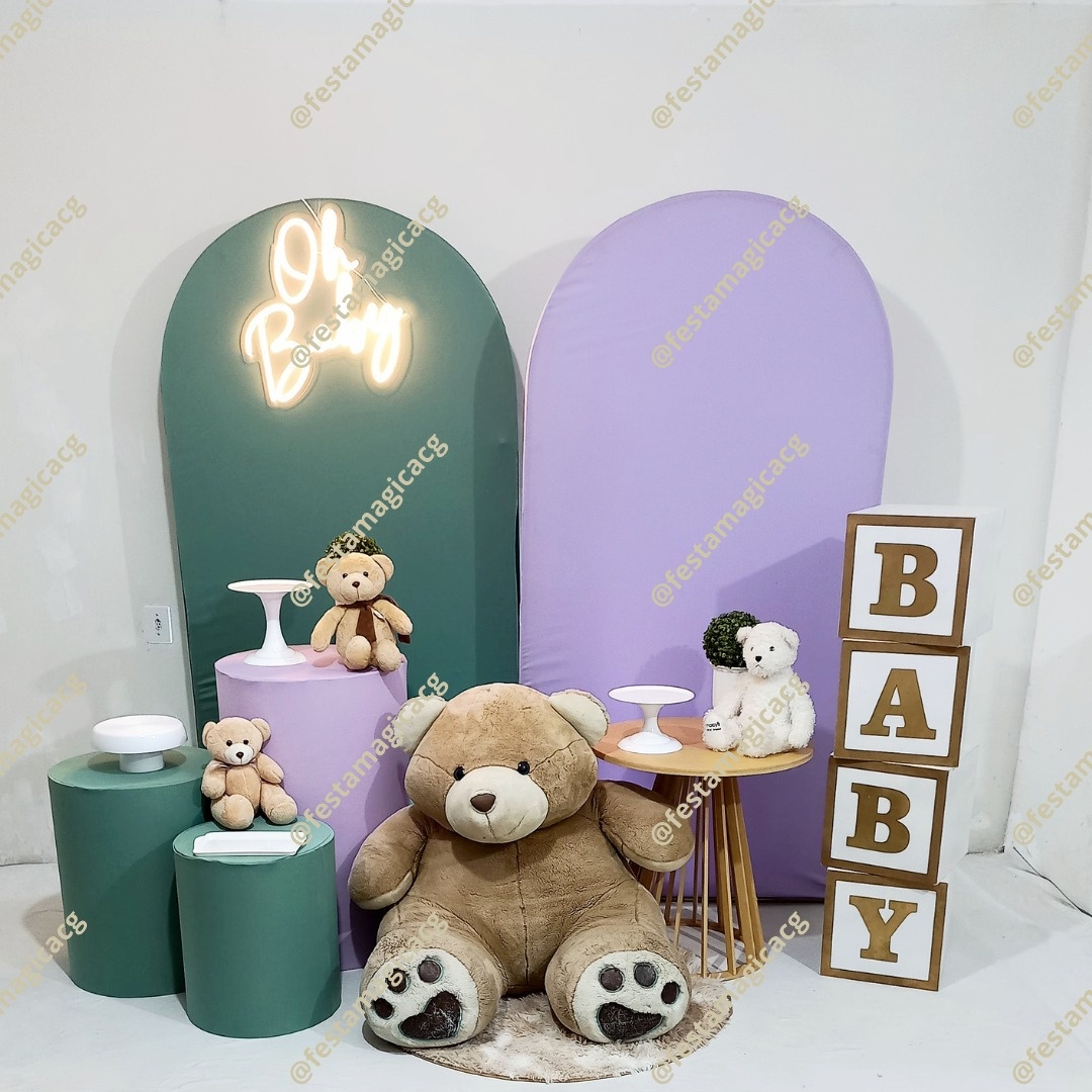 K4 Cha Revelação Oh Baby (Verde E Lilas) - Olivete Filgueira
