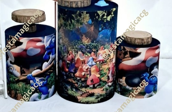 Capas Cilindros Smurfs - Olivete Filgueira