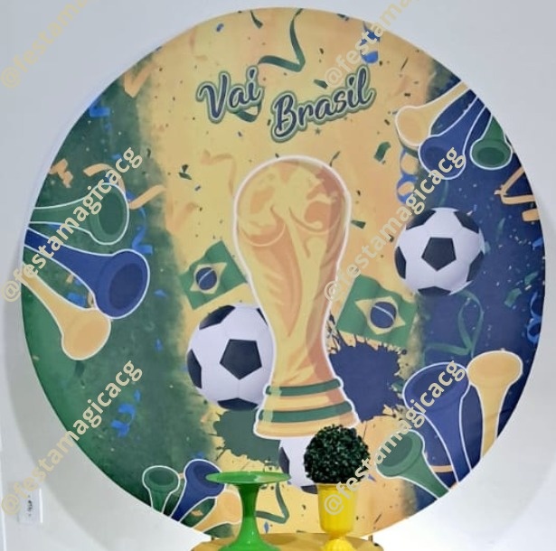 Capa de Painel Redondo Copa Do Mundo - Olivete Filgueira