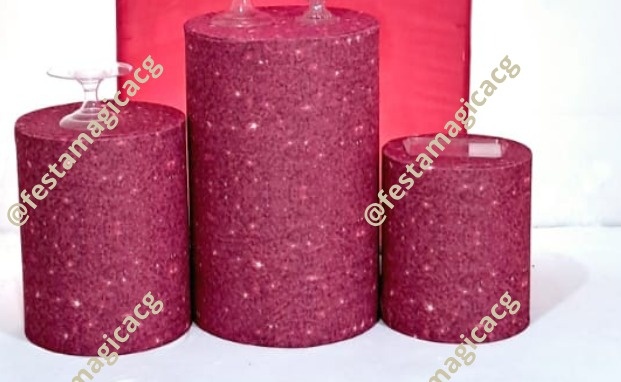 Cilindro Glitter Pink - Olivete Filgueira