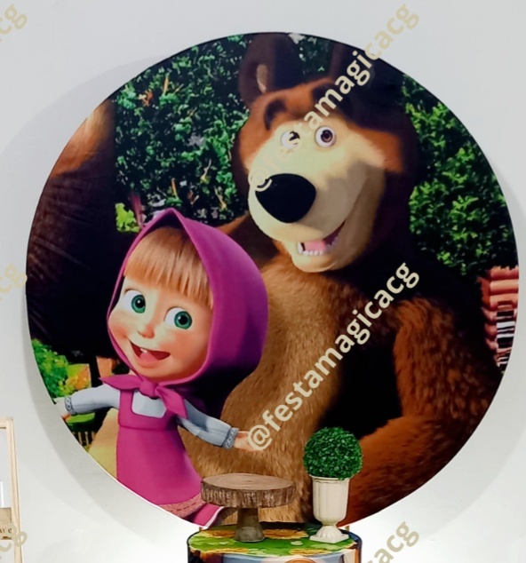 Capa Painel Redondo Marsha E O Urso  - Olivete Filgueira