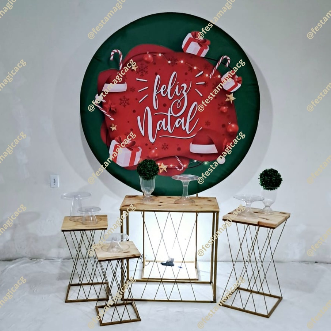 K2 Feliz Natal Verde Mesinha   - Olivete Filgueira