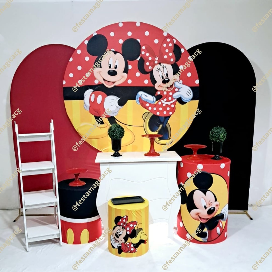 K4 Mickey E Minnie (Preto E Vermelho)  - Olivete Filgueira