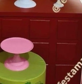 Mesa Reta Vermelha - Olivete Filgueira