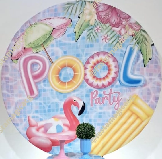 Painel Pool Party Menina - Olivete Filgueira