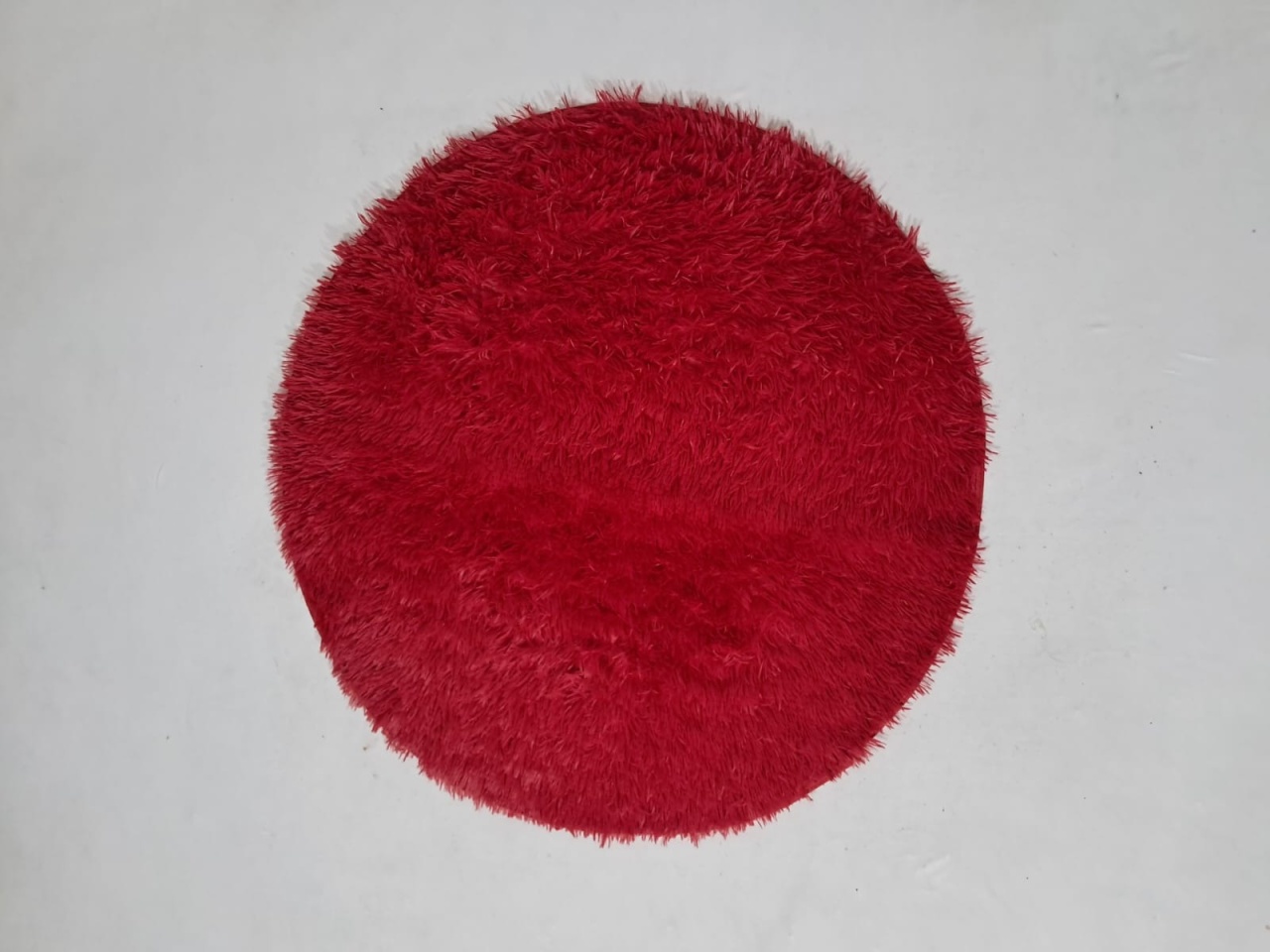 Tapete Redondo 1X1 Vermelho - Olivete Filgueira