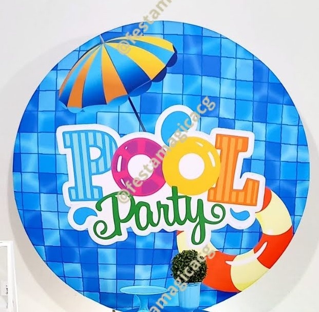 Painel Pool Party Menino  - Olivete Filgueira
