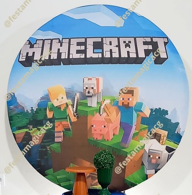 Capa Do Painel Minecraft Masculino  - Olivete Filgueira