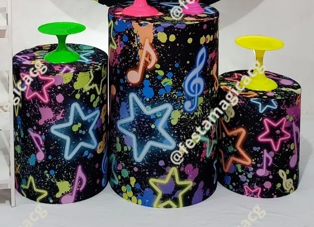 Capas Cilindros Neon Estrela - Olivete Filgueira