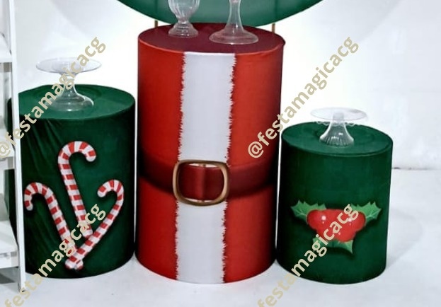 Capa Cilindro Feliz Natal Verde - Olivete Filgueira