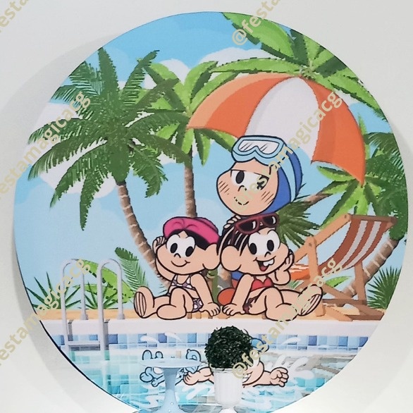 Painel Turma da Monica Pool Party - Olivete Filgueira