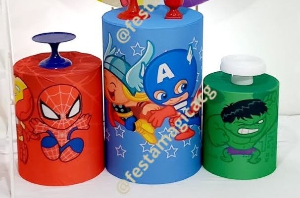 Cilindro Vingadores Colorido  - Olivete Filgueira