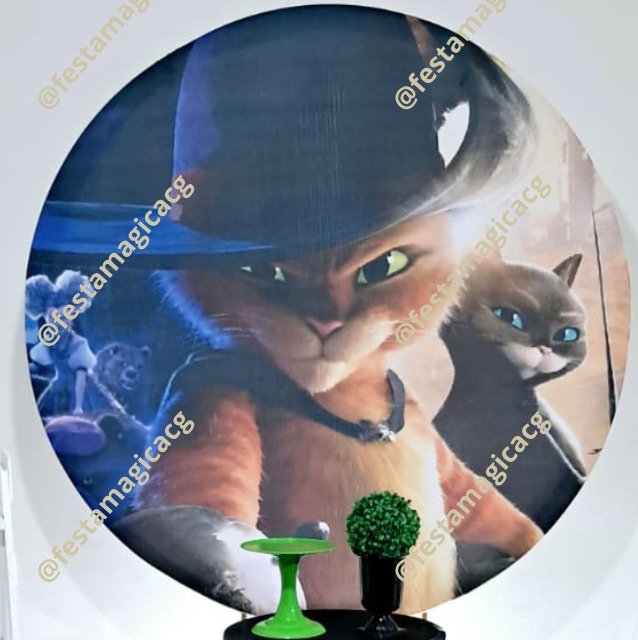 Capa Painel Gato de Botas - Olivete Filgueira