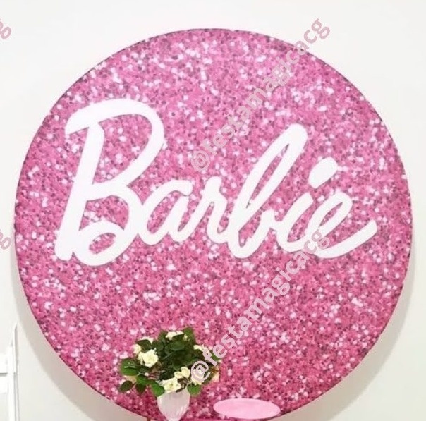 Painel Barbie Nome  - Olivete Filgueira