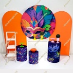 K4 Mascara de Carnaval Roxa - imagem 2