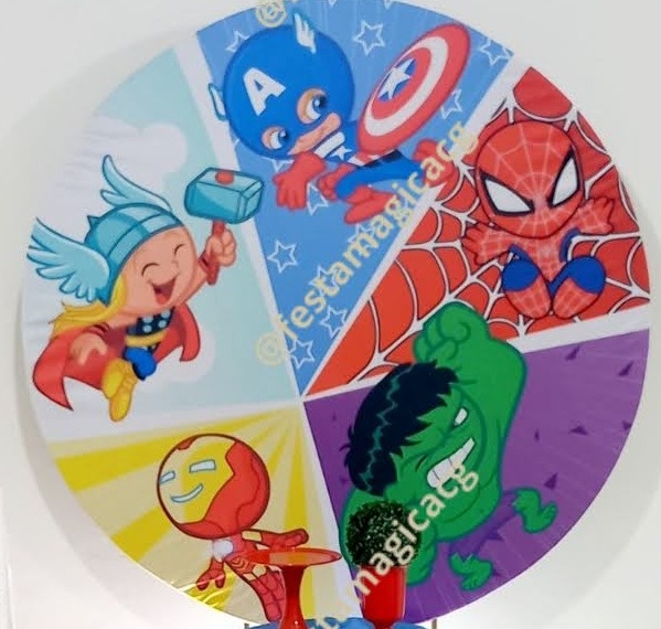Painel Vingadores Colorido  - Olivete Filgueira