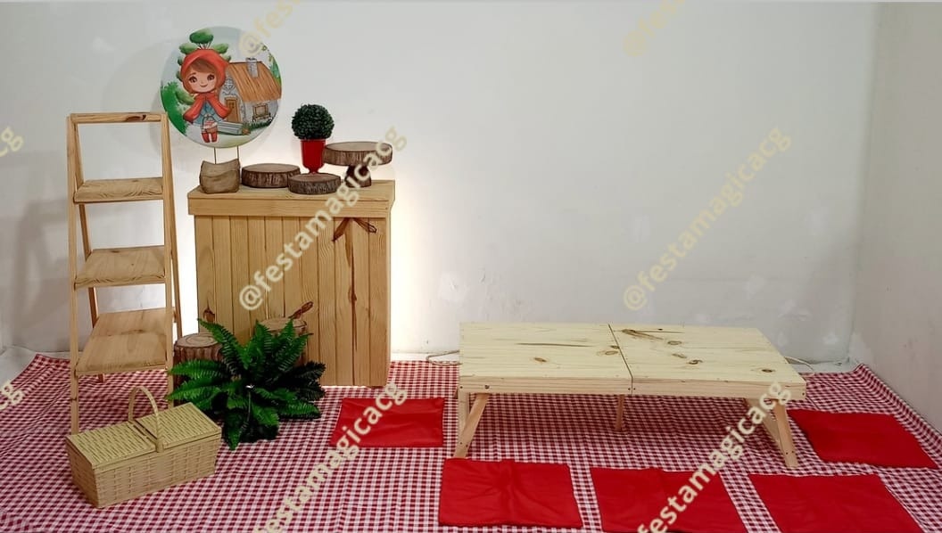Kit 3 Picnic Vermelho - Olivete Filgueira