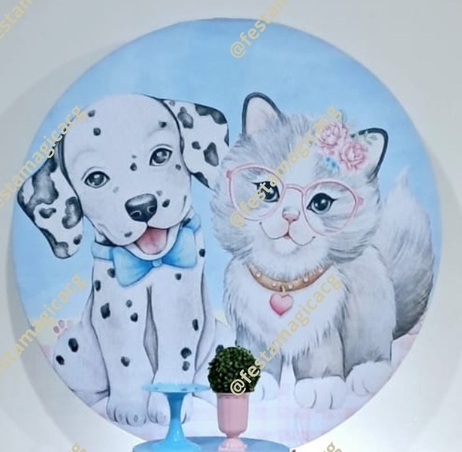 Painel Cachorro E Gato - Olivete Filgueira