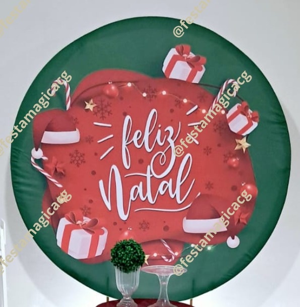 Capa Painel Feliz Natal Verde - Olivete Filgueira