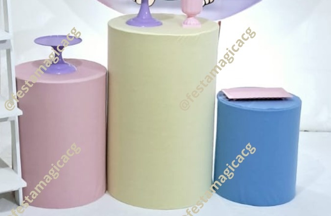 Capas de Cilindros Amarelo Rosa E Azul  - Olivete Filgueira