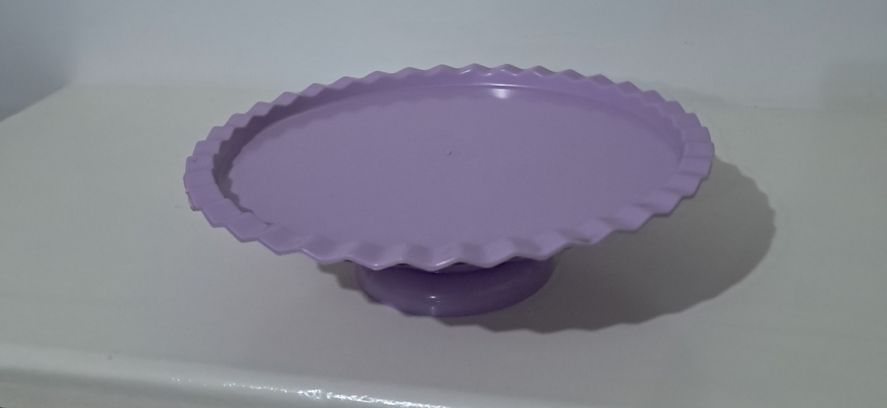 Bandeja Babado Baixo Lilas - Olivete Filgueira