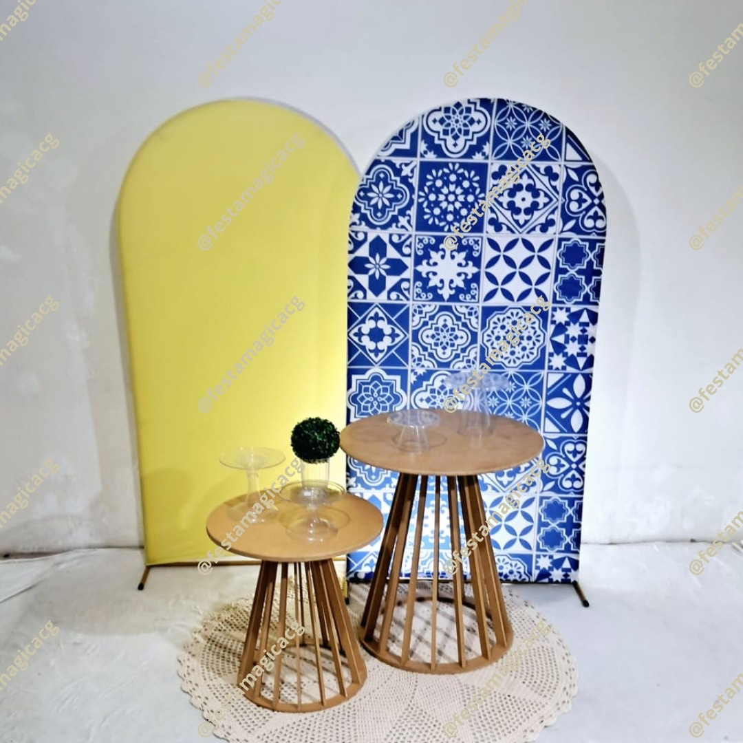 K3 Azulejo Portugues  Mesinhas Redondas - Olivete Filgueira