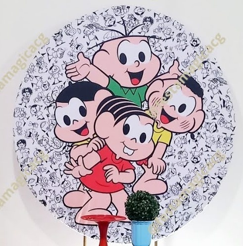 Painel Turma da Monica Branco  - Olivete Filgueira