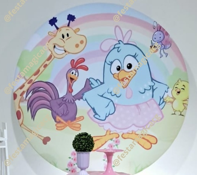Painel Galinha Pintadinha Turma Opaco  - Olivete Filgueira