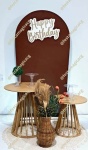 K1 Chá Casa Nova E Happy Marron Mesas Ripadas Mdf - imagem 1