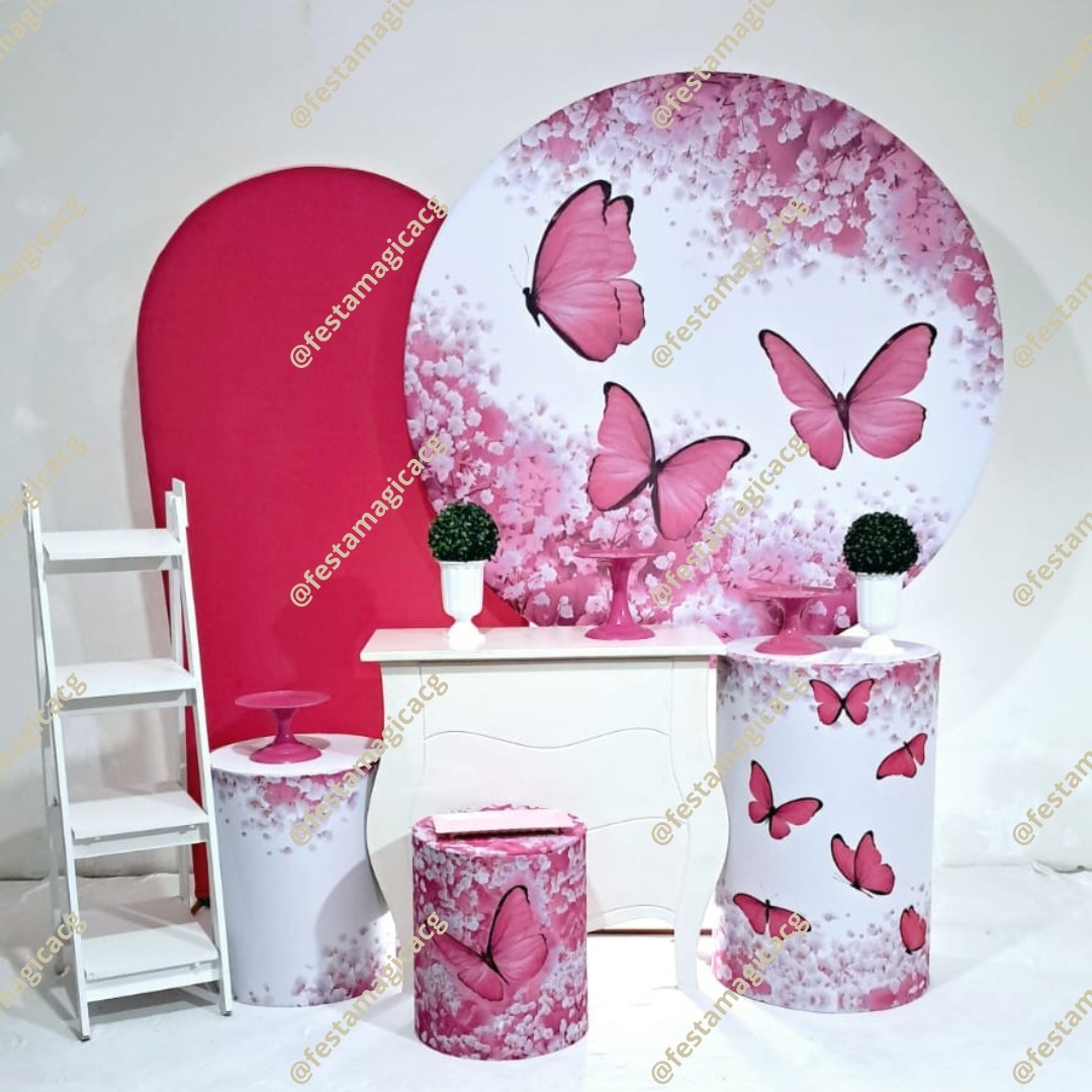 K3 Borboletas Rosa  - Olivete Filgueira
