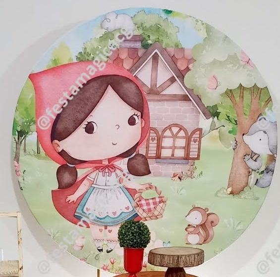 Painel Chapeuzinho Vermelho Aquarela - Olivete Filgueira