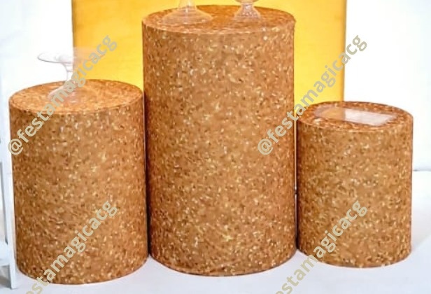 Cilindro Glitter Amarelo Sol - Olivete Filgueira