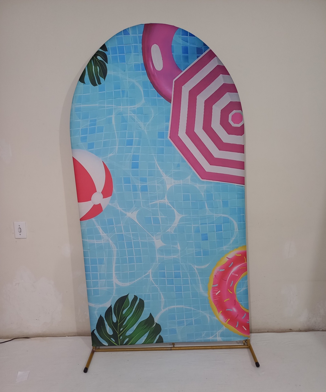 Painel Romano Tema Pool Party Menina - Olivete Filgueira