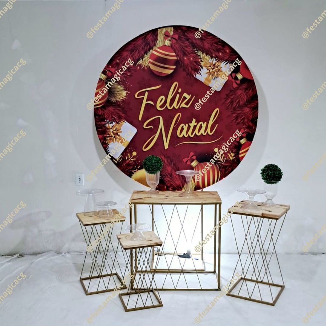 K2 Feliz Natal Vermelho Mesinha  - Olivete Filgueira