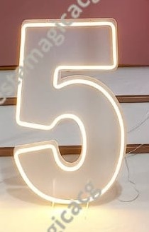 Número 5 Led Cor Fria - Olivete Filgueira