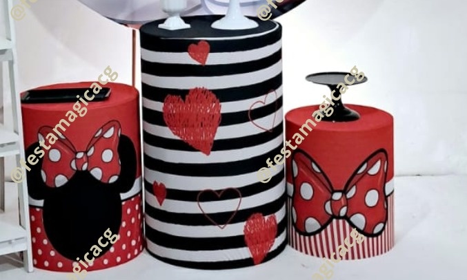 Capas dos Cilindros Minnie Vermelha - Olivete Filgueira