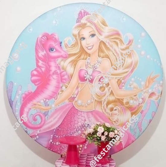 Painel Barbie Sereia - Olivete Filgueira