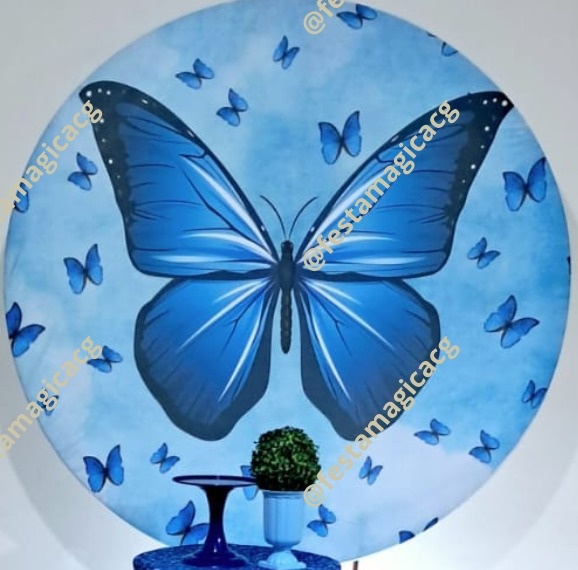 Painel Borboleta Azul - Olivete Filgueira