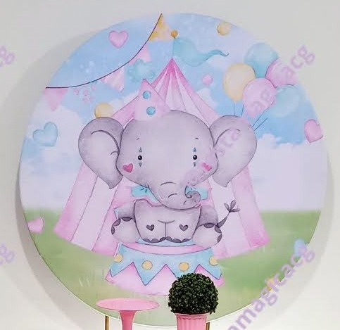 Painel Circo Rosa - Olivete Filgueira