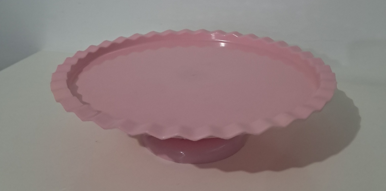 Bandeja Babado Baixo Rosa Bebe - Olivete Filgueira