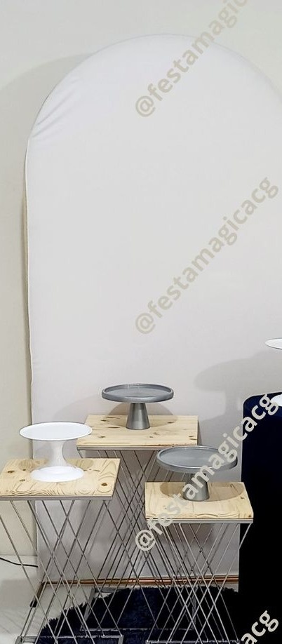 Kit - Adulto: Romano Branco / Mesas Prata - Olivete Filgueira