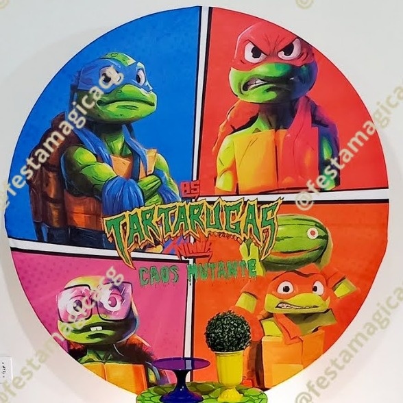 Painel Tartarugas Ninjas - Olivete Filgueira